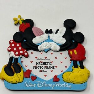Disney Mickey and Minnie Heart-Shaped Photo Frame - Red, Yellow, Black